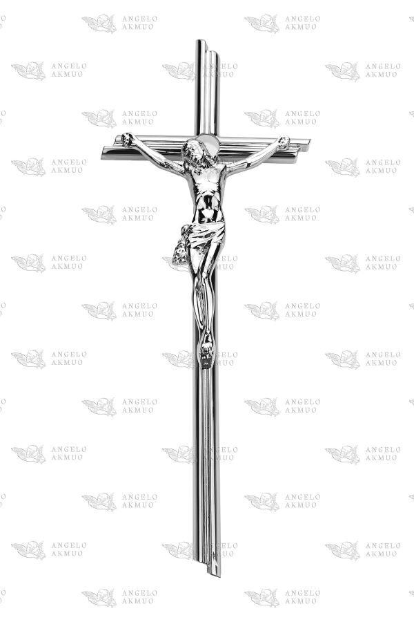 Chrominis kryžius su Jėzaus skulptūra